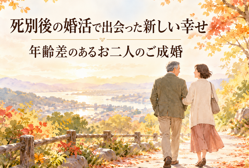 画像7186：死別後の婚活で出会った新しい幸せ～年齢差のあるお二人のご成婚～